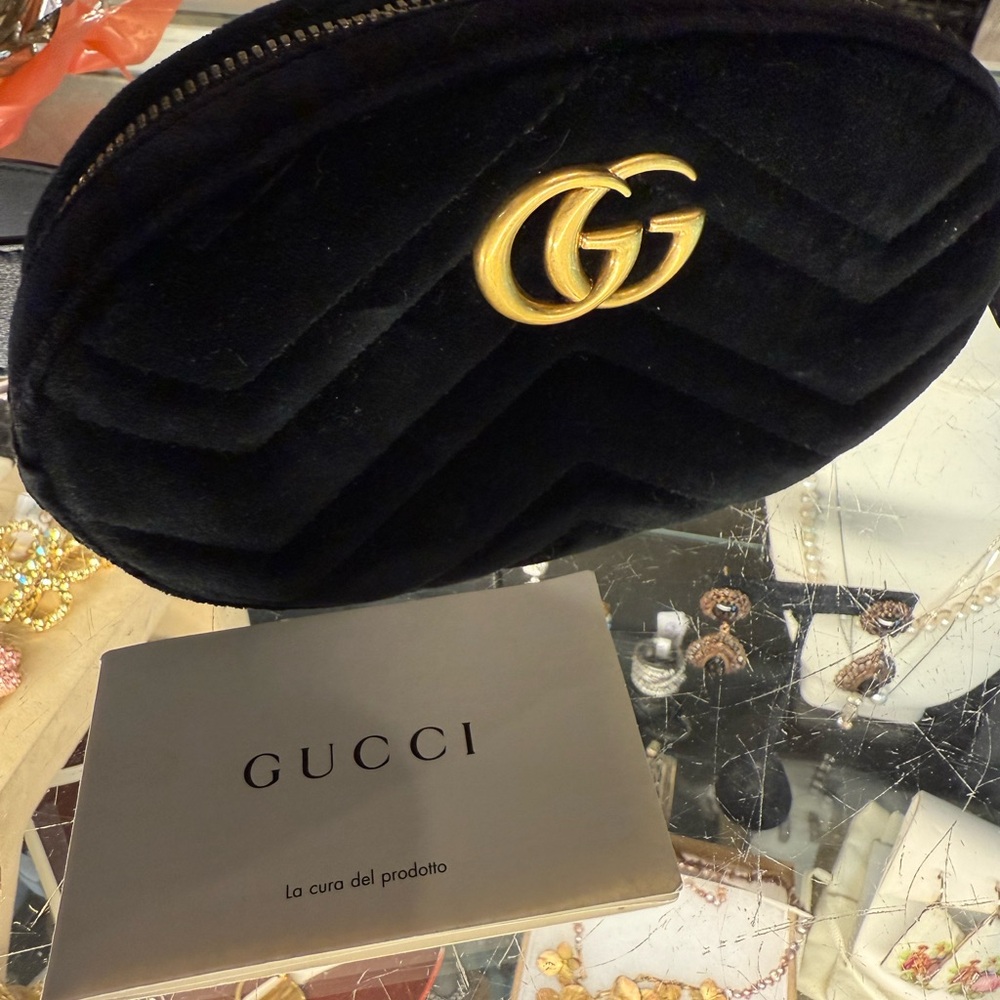 Gucci Black Crossbody Bag with Iconic GG Logo